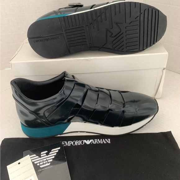 Emporio Armani Monkstrap Sneakers Men Sz 9 NWB - Picture 6 of 6